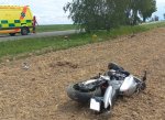 Na Opavsku havaroval dvaatřicetiletý motorkář, nehodu nepřežil
