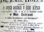 Výročí: 28. března 1881 přednášel v Ostravě U hroznu cestovatel Emil Holub