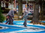 V Ostravě začala stavba vánočního kluziště. Novinkou budou ledové chodníčky