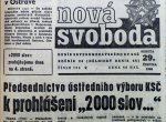 Výročí: ​27. června 1968 vyšlo v novinách "2000 slov"