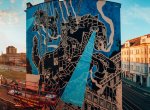 Fotogalerie: Takhle vzniká mural, obří malba na stěně ostravského domu