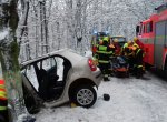 Záchranáři oživovali vážně zraněného řidiče